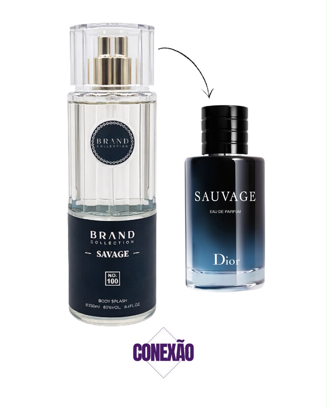 Body Splash Sauvage Ref. 100 masc - Brand Collection - 250 ml