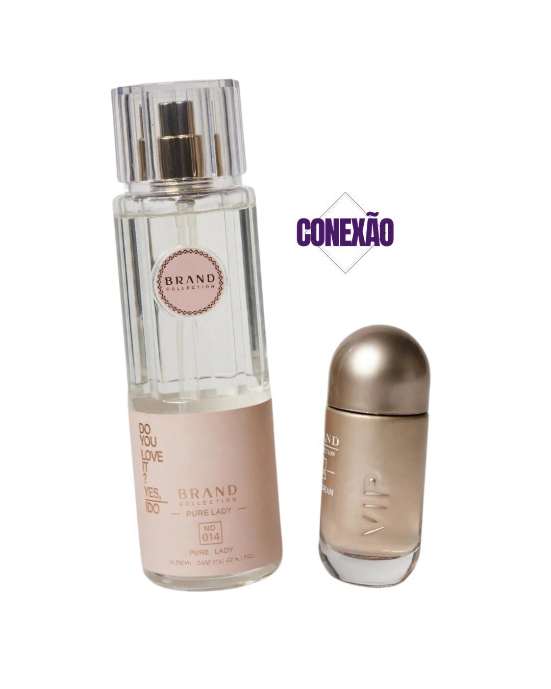 034 - Combo 212 Vip Rose Body Splash 250ml + Perfume 25ml - inspirações Brand Collection fem
